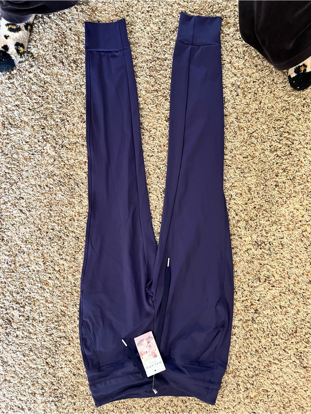 Halara Navy High-Waist draw string joggers